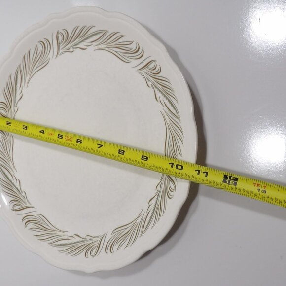 Syralite Syracuse Scroll Leaf Pattern Restaurant Dinner Plate 10-3/4" wide - Picture 9 of 10